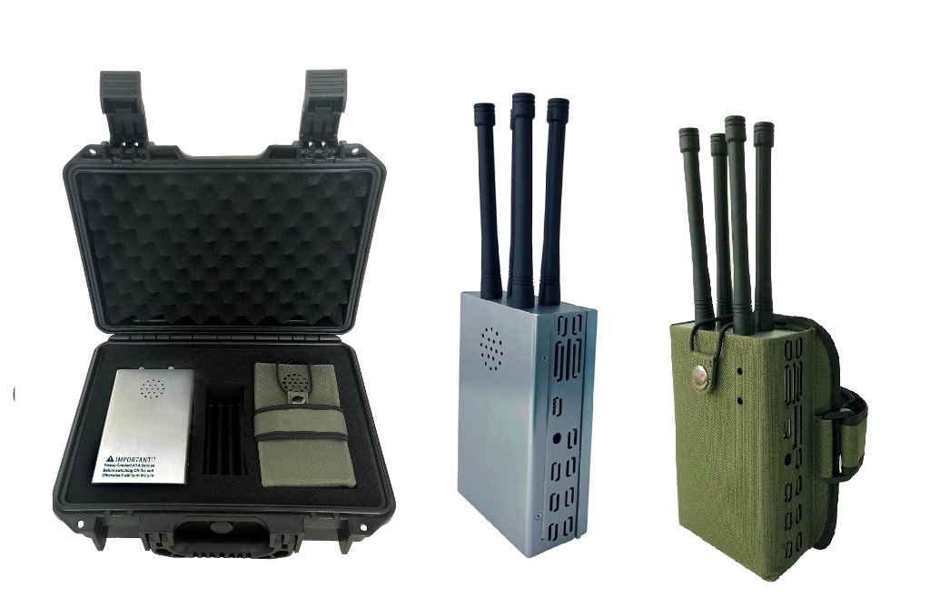 Anti-Drone UAV 34W RC FPV 2.4Ghz 5.8Ghz GPS Jammer up to 500m