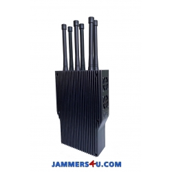 All-Remote Control high power 30-45W handheld Jammer 6 Antennas up to 600m
